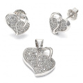 Butterfly 925 Silver Earring and Pendant Jewelry Set Wholesales